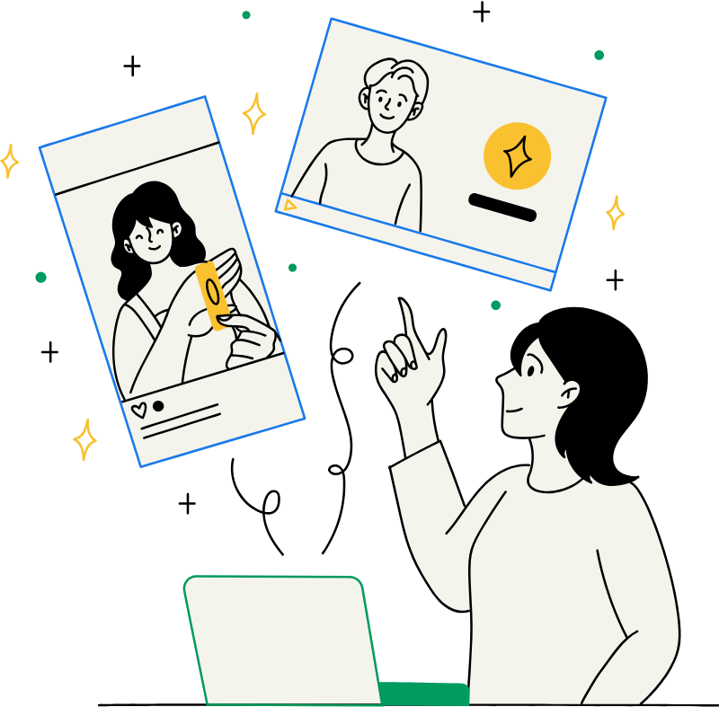 Friendly people illustration